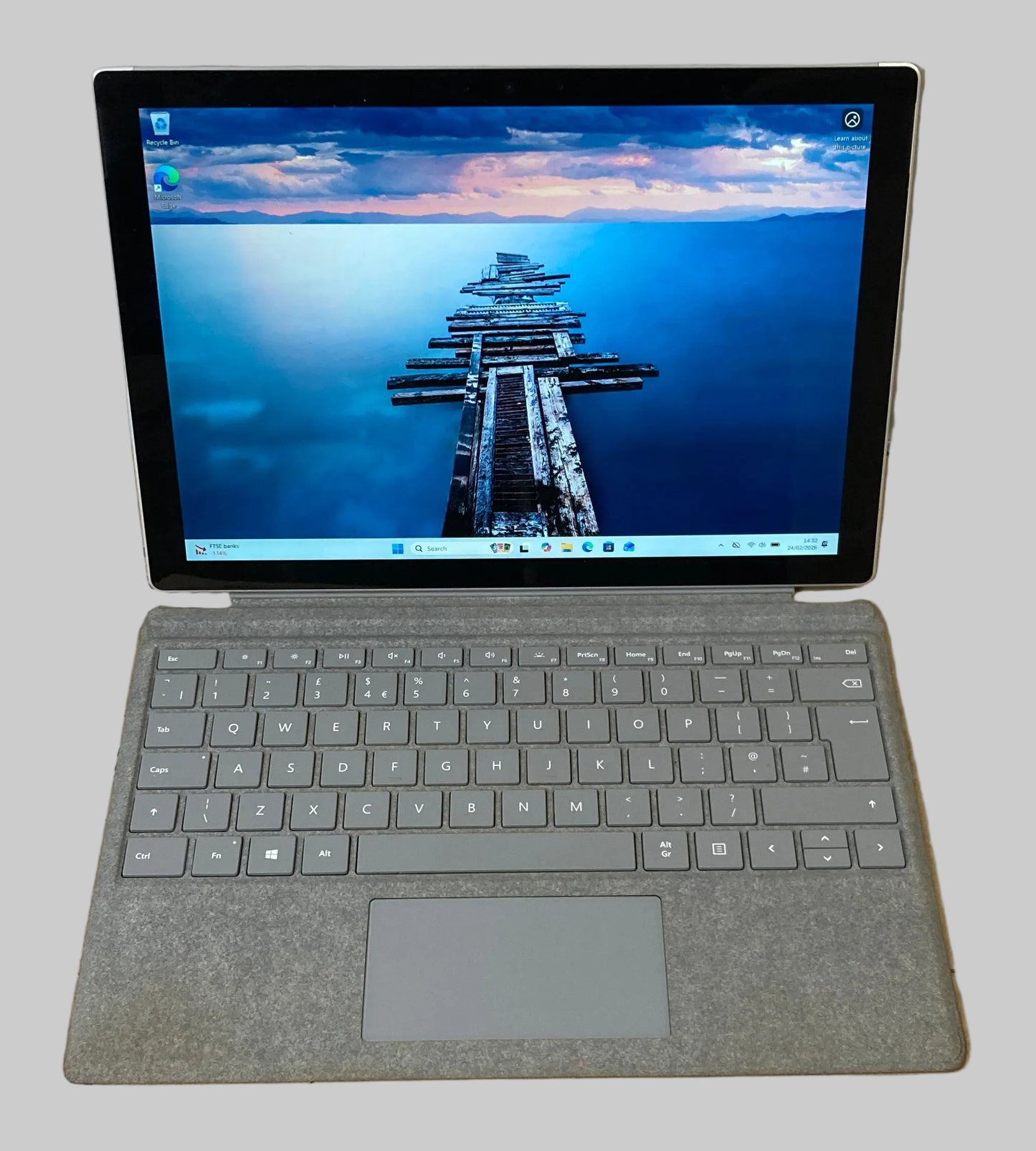 Microsoft Surface Pro 5. Intel Core m3-7Y30. 4GB RAM. 128GB SSD. Tablet only. No charger. Win 11