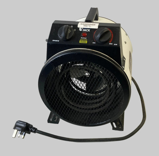 Electric Fan Heater 3kW Thermostat Control Heat Settings Portable 230V
