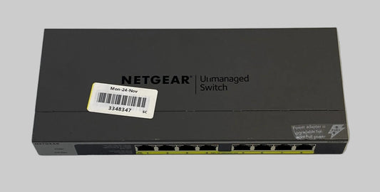 NETGEAR GS108LP ProSAFE FlexPoE 8-Port Unmanaged Gigabit PoE+ Switch (60W)