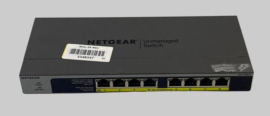 NETGEAR GS108LP ProSAFE FlexPoE 8-Port Unmanaged Gigabit PoE+ Switch (60W)