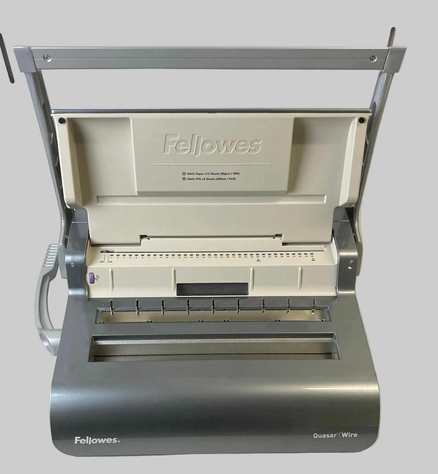 Fellows Quasar Office Manual Wire Binding Machine Grey