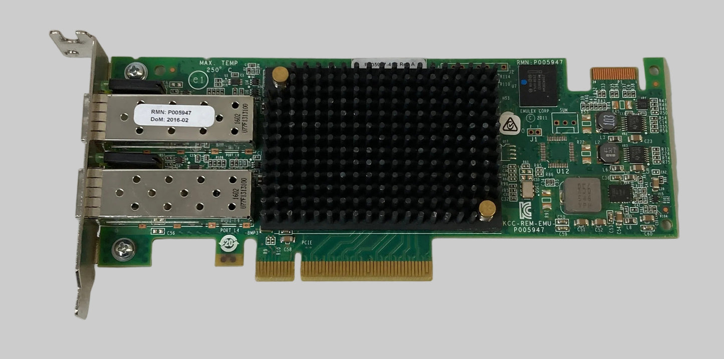 Lenovo Emulex 16Gb FC Dual Port Host Bus Adapter PCIe Card 00JY849 LPE16002