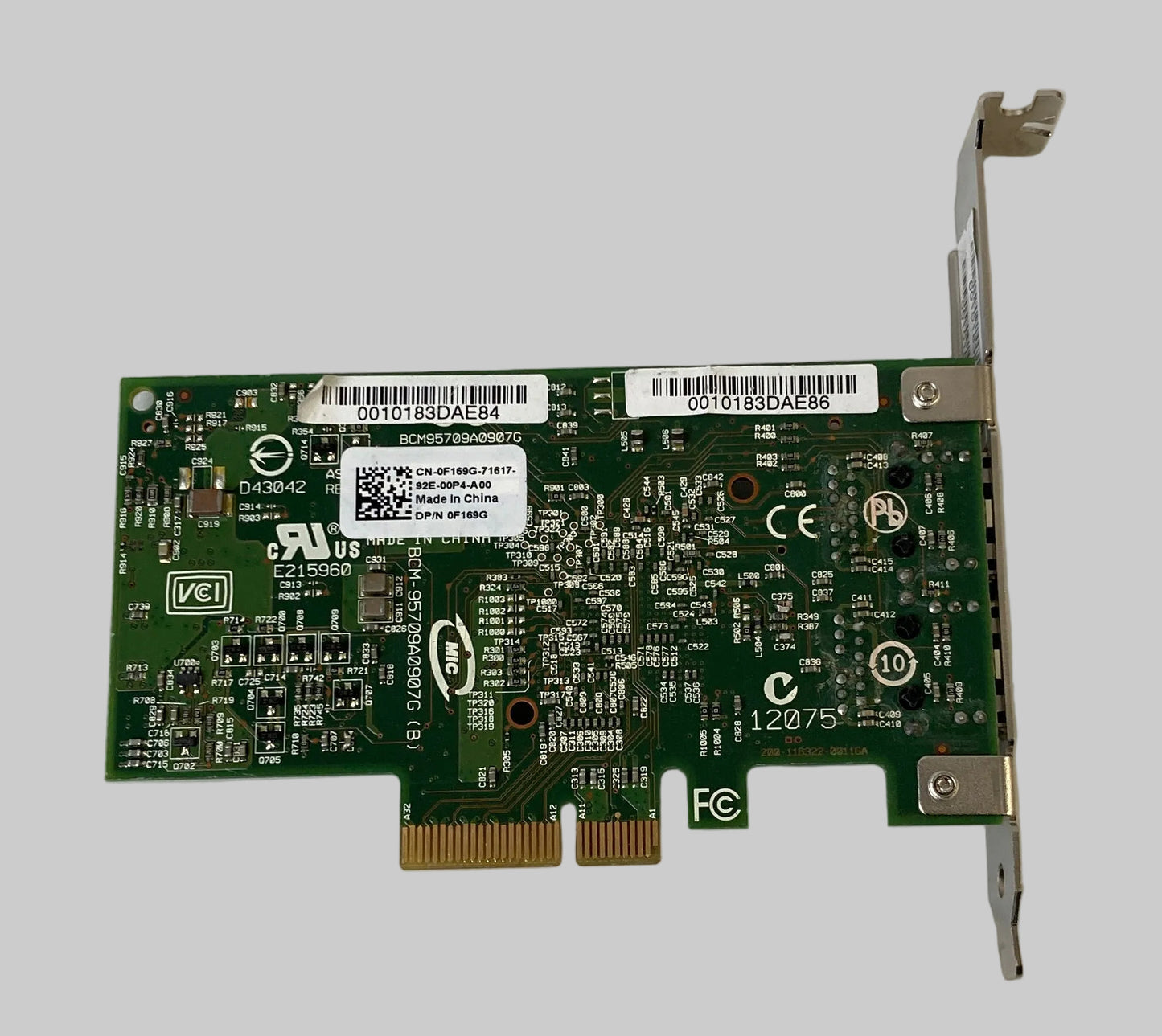 Dell 0F169G NetXtreme II 5709 Dual Port GIGABIT NIC