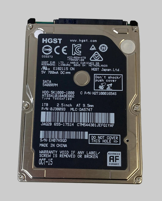 Genuine Apple HGST 1TB HDD 2.5 SATA HTS541010A9E662 iMac Macbook