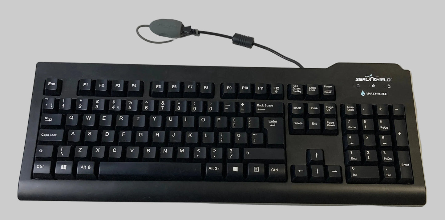 Seal Clean Waterproof Keyboard w/Key Lock – UK English