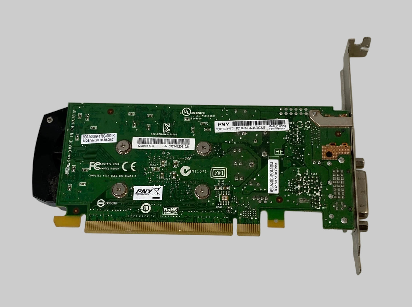 Nvidia Quadro 600 1GB DisplayPort/DVI PCIE Graphics Card