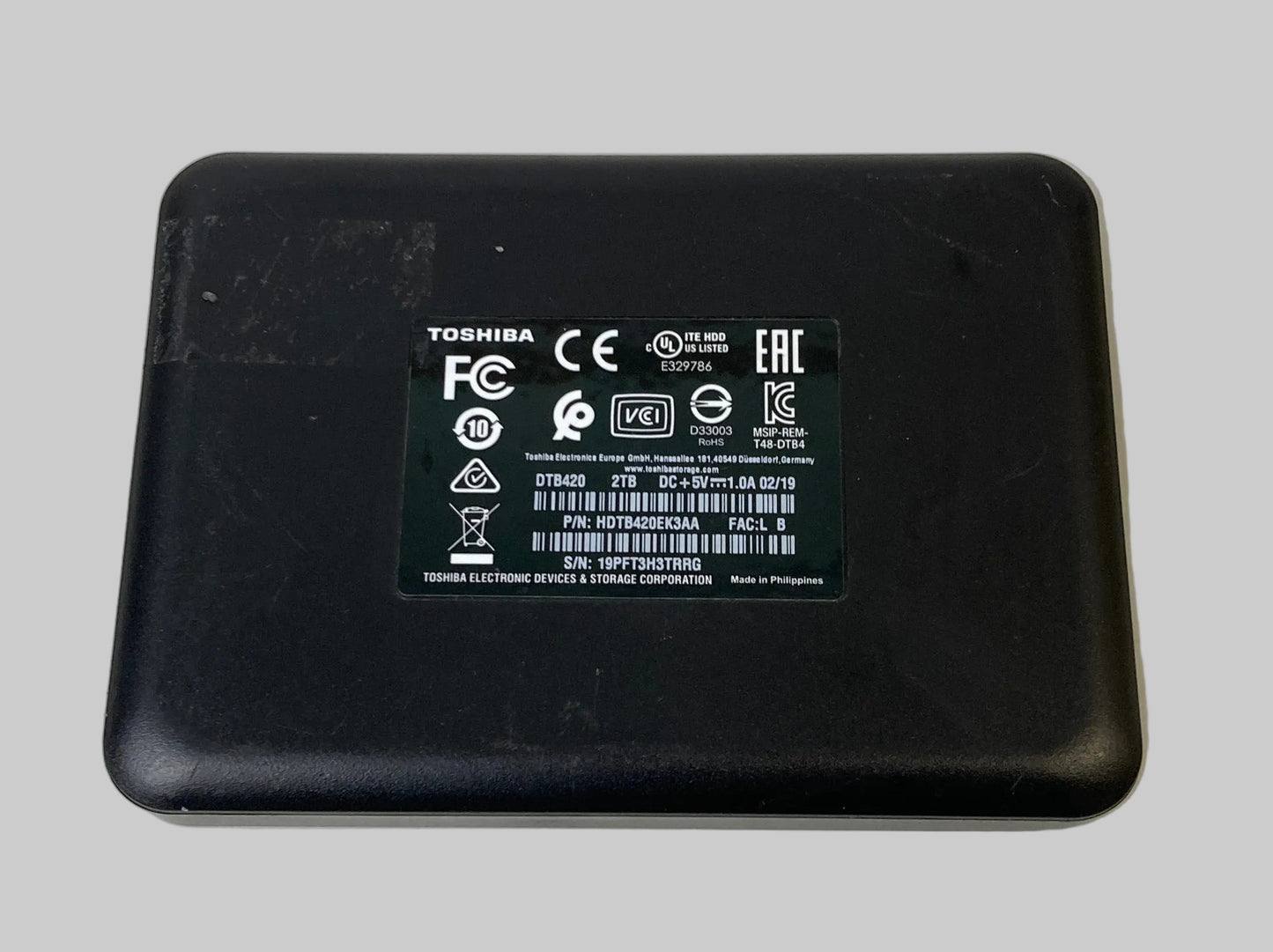 Toshiba Canvio Basics 2TB Portable External Hard Drive USB 3.0 – HDTB420EK3AA