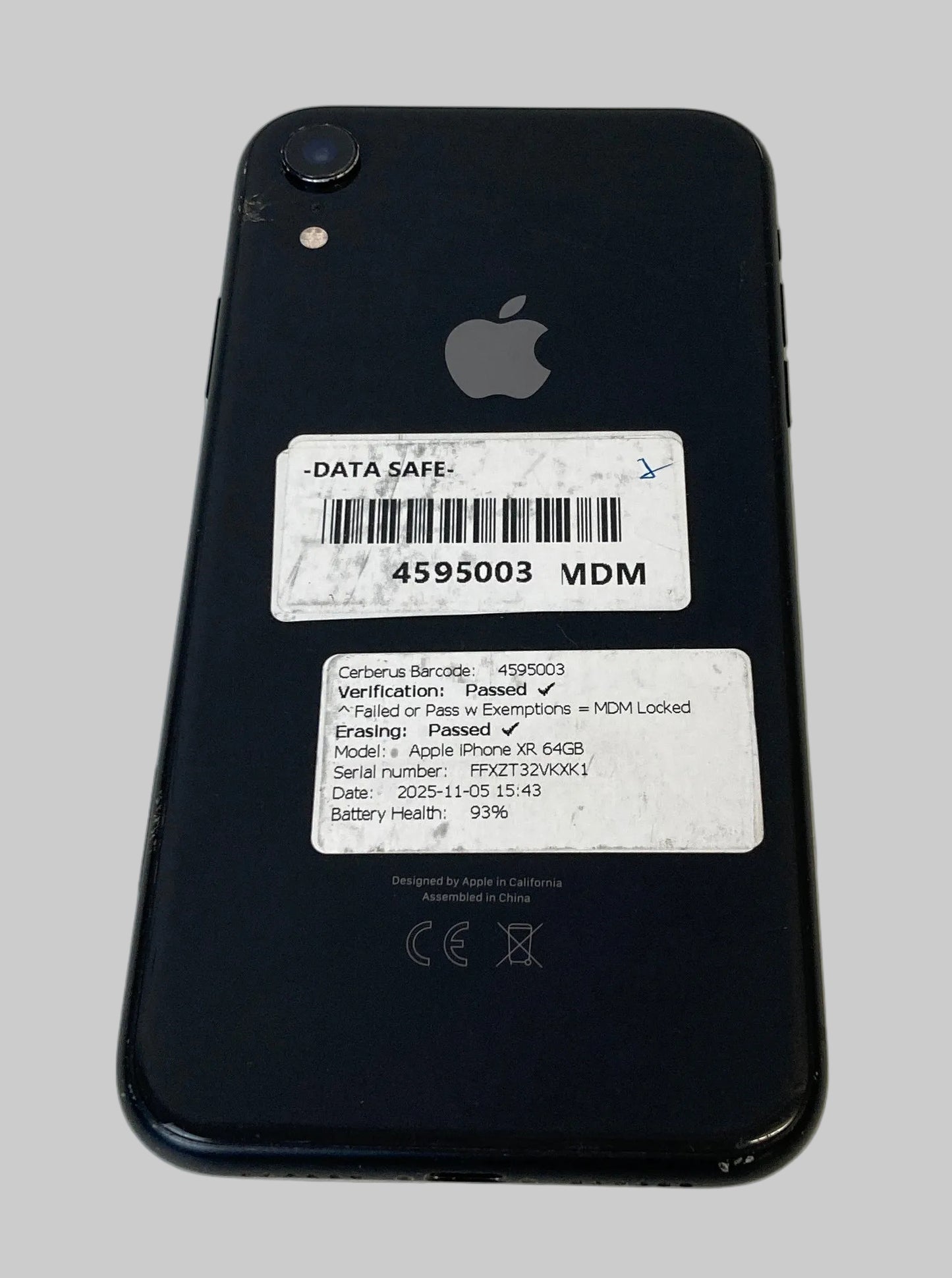 Apple iPhone XR 64GB Black Unlocked Cracked