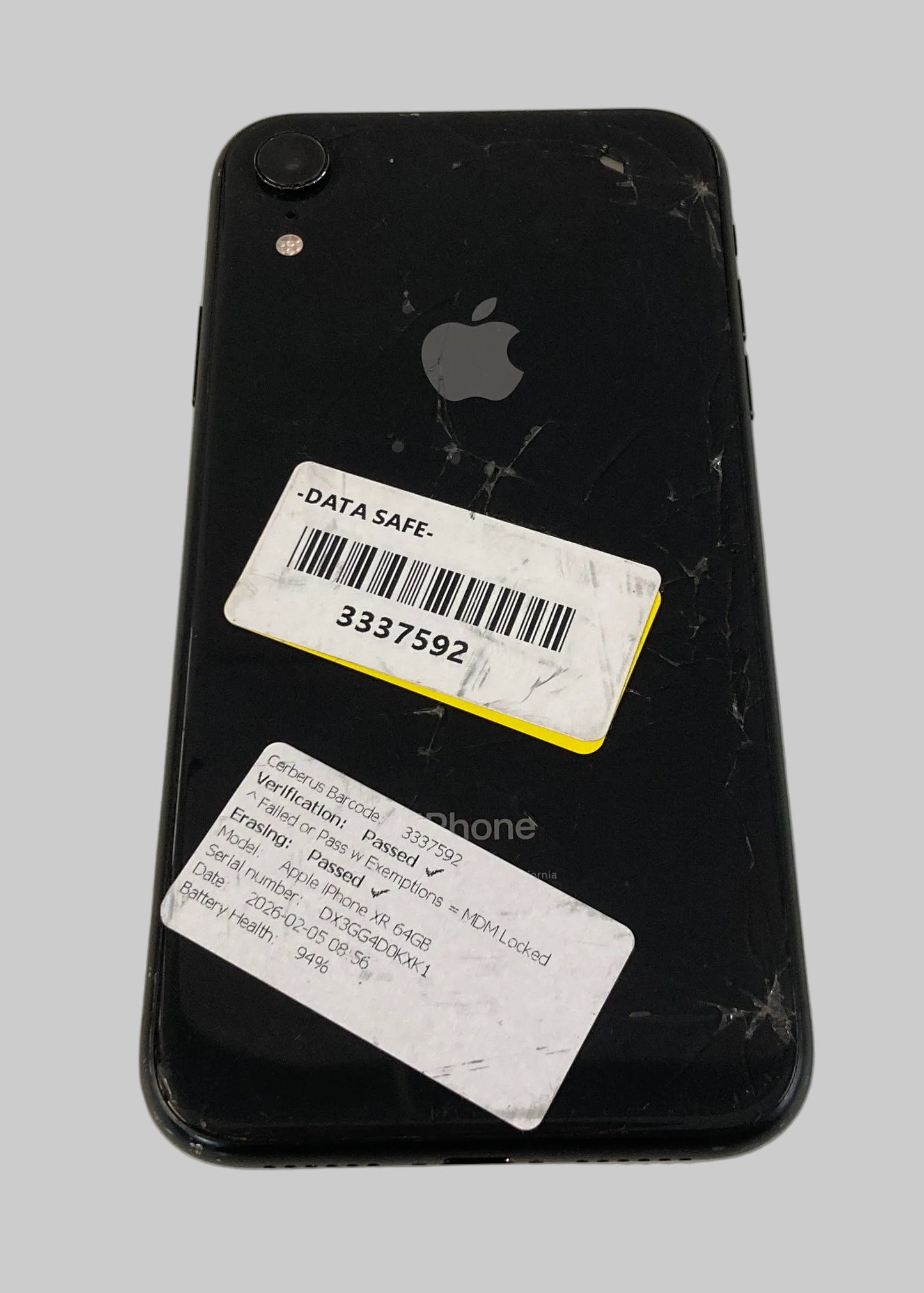 Apple iPhone XR 64GB Black Unlocked Cracked