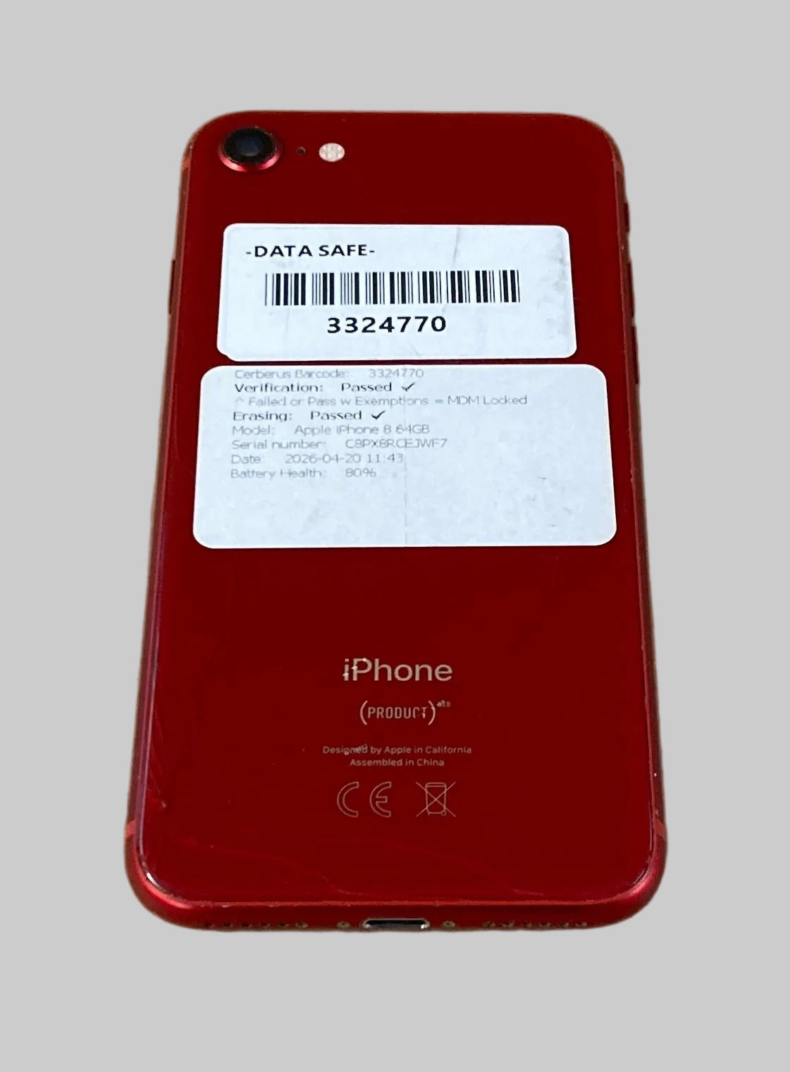 Apple iPhone 8 Smartphone 64GB Red Mobile Phone IOS