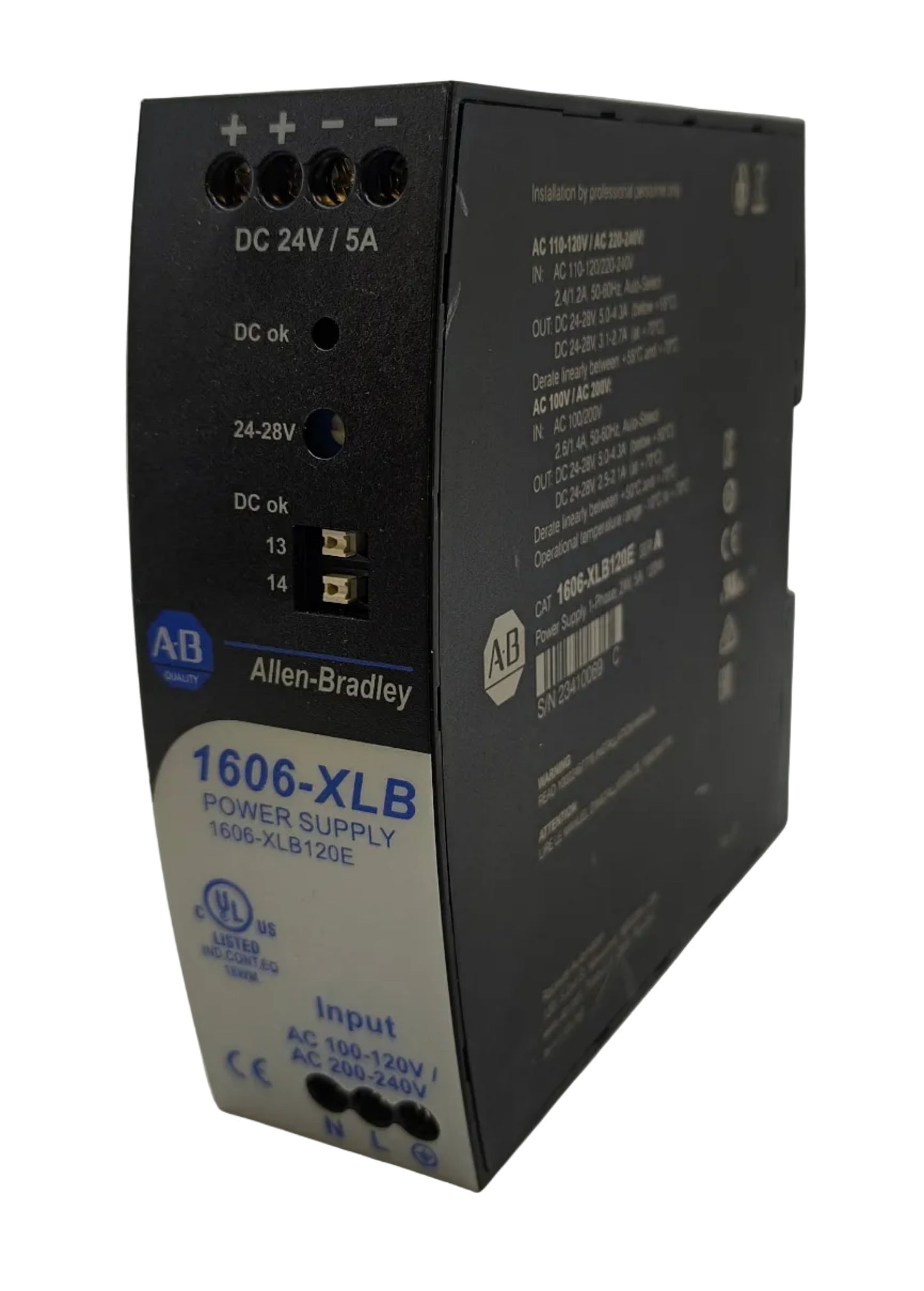 Allen Bradley Switched Mode Basic Power Supply 24V DC 5A 1606-XLB