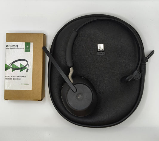 Jabra Evolve2 65 MS Mono Wireless Headset Microsoft Teams Certified Black