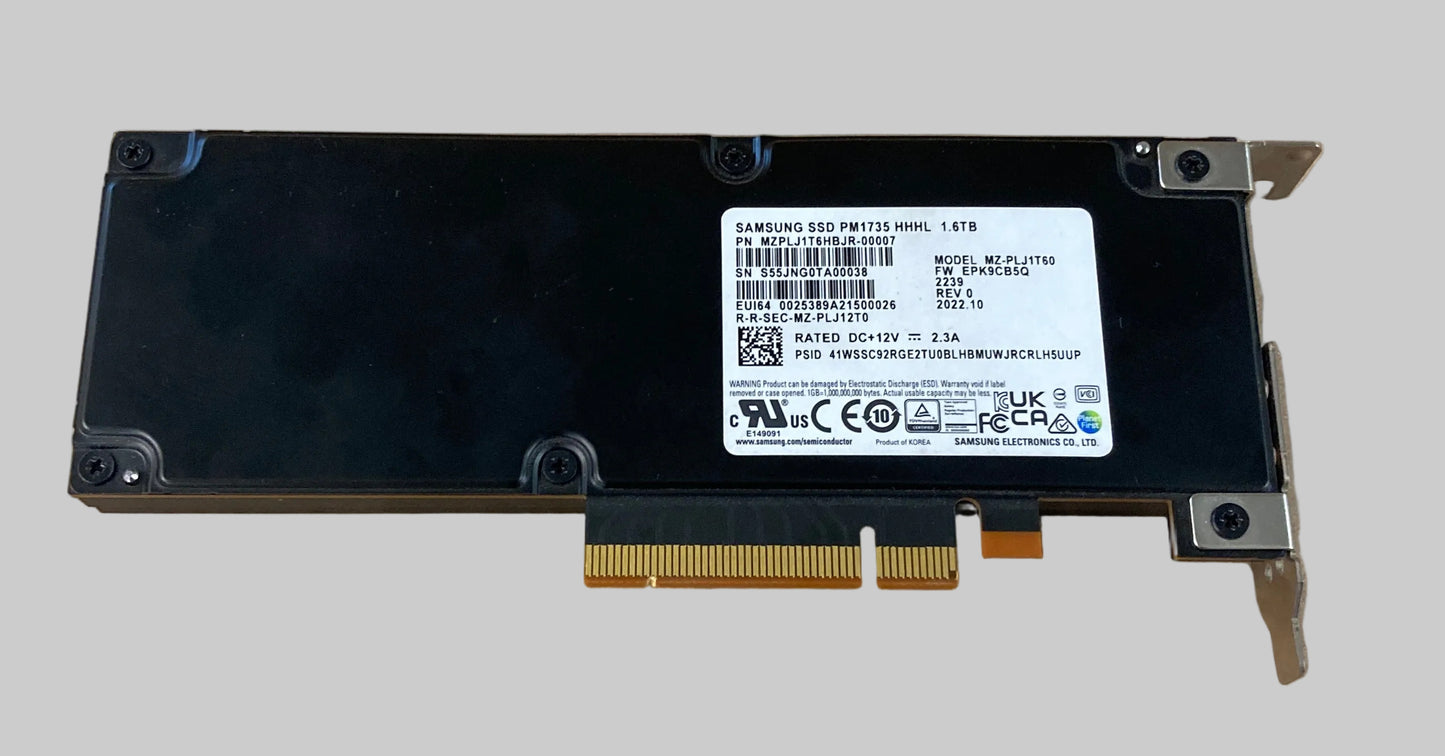Samsung SSD PM1735 HHHL 1.6TB PCIe x8 Gen4 MZ-PLJ1T60