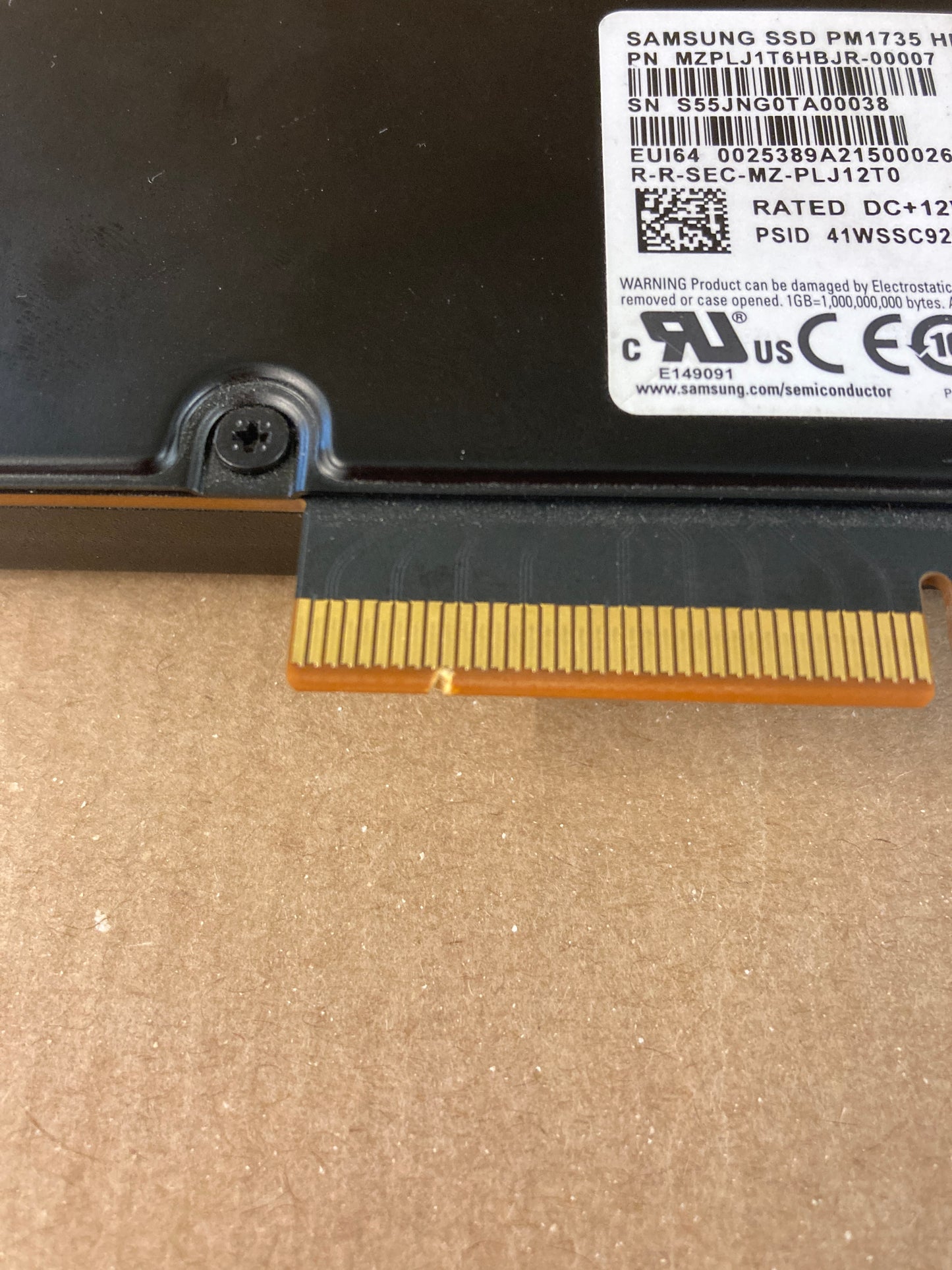 Samsung SSD PM1735 HHHL 1.6TB PCIe x8 Gen4 MZ-PLJ1T60