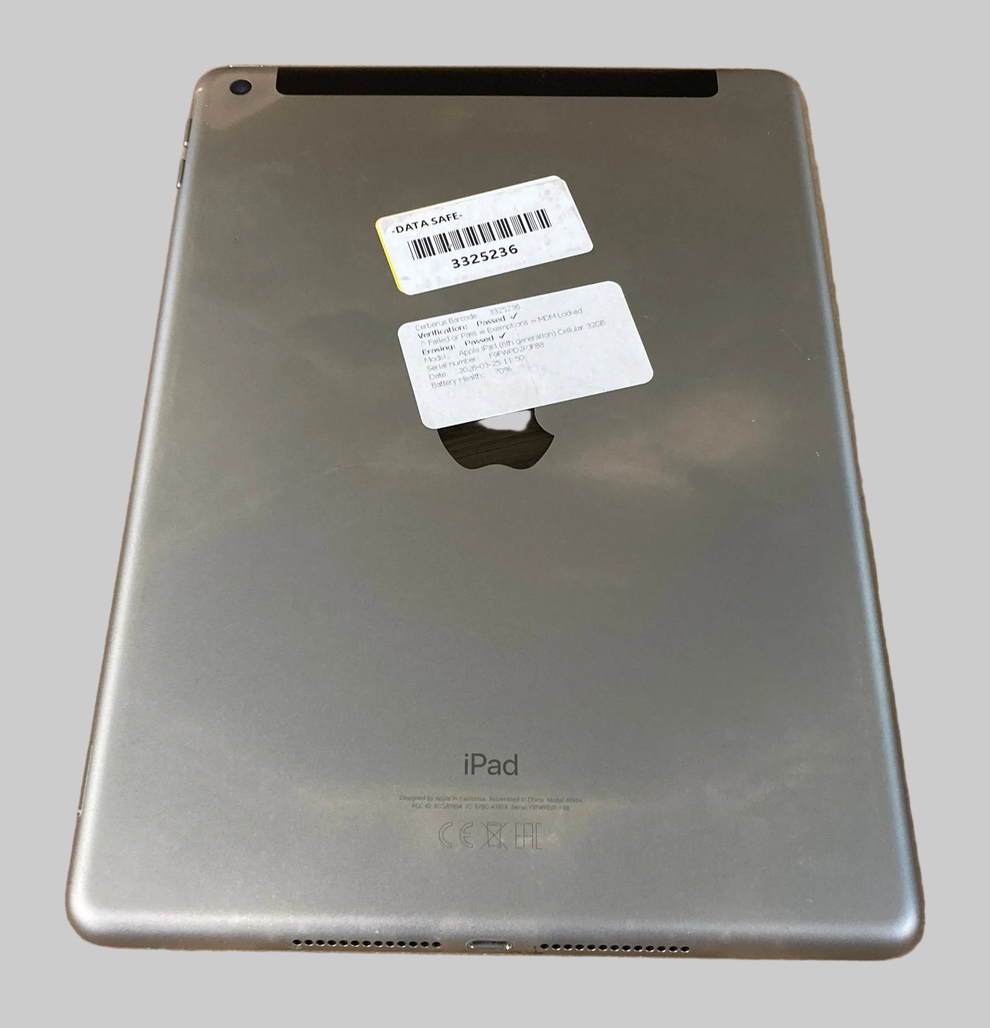Apple iPad 6th Generation 9.7" Wifi/4G 32GB Grey