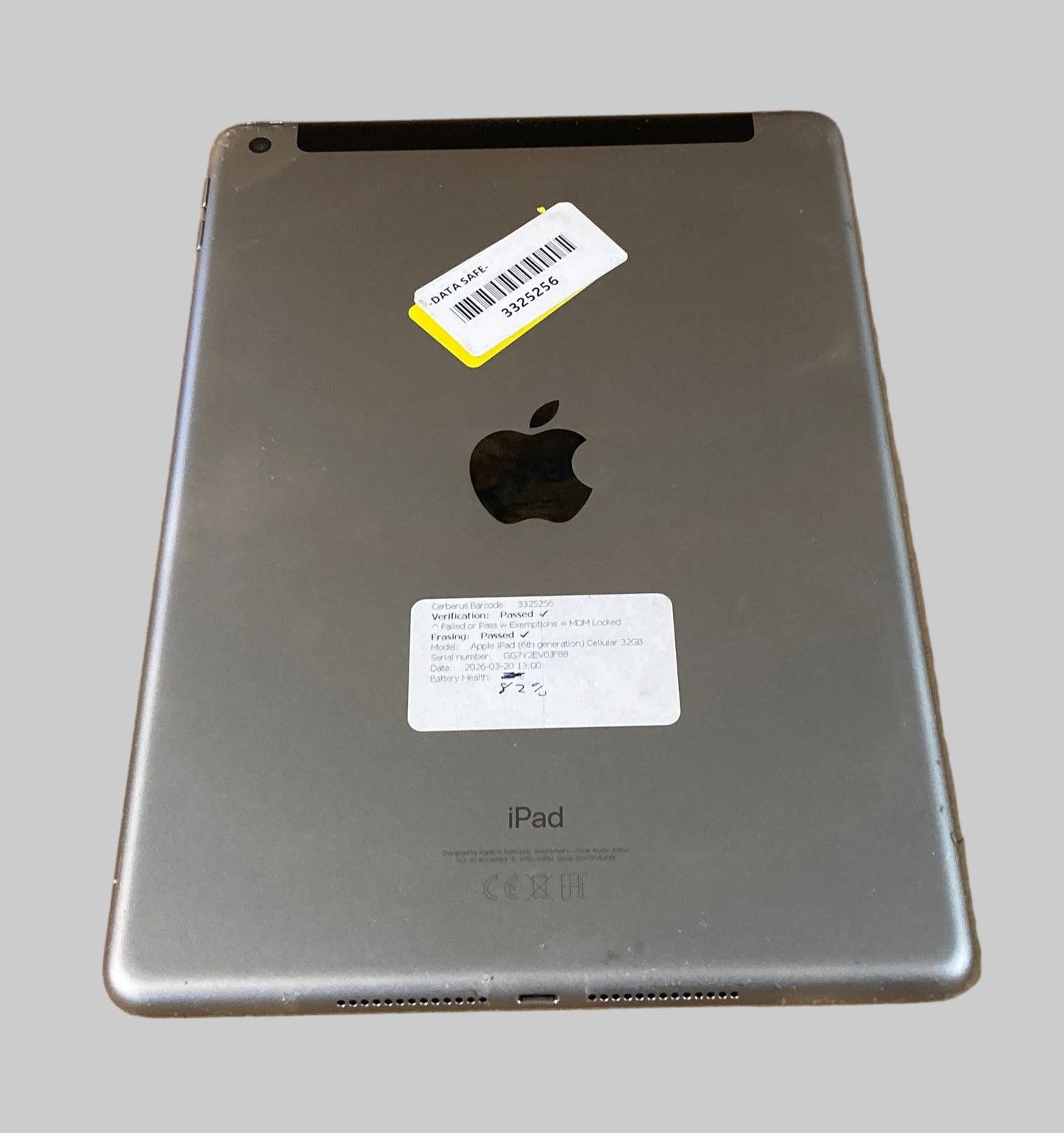 Apple iPad 6th Generation 9.7" Wifi/4G 32GB Grey