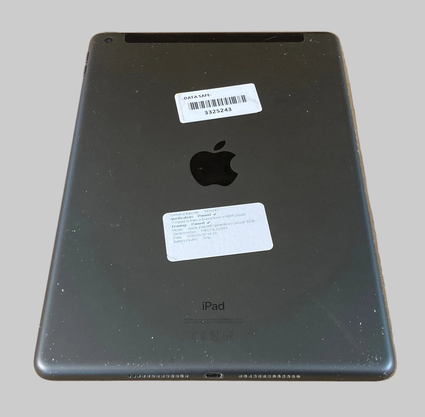 Apple iPad 8th Generation 10.2" Wifi/4G 32GB Grey