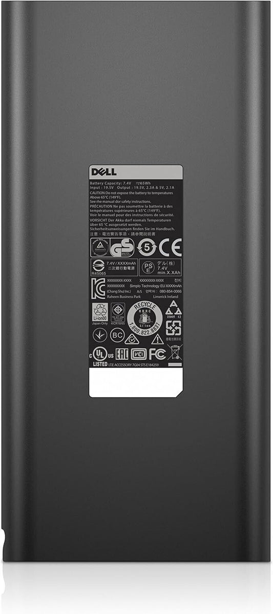 Dell 4.5 mm/7.4 mm barrel Laptop Power Bank Plus 65 Wh - PW7015L
