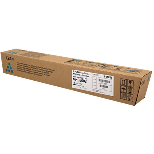 Ricoh MP C6003 Toner Print Cartridge Cyan 841856