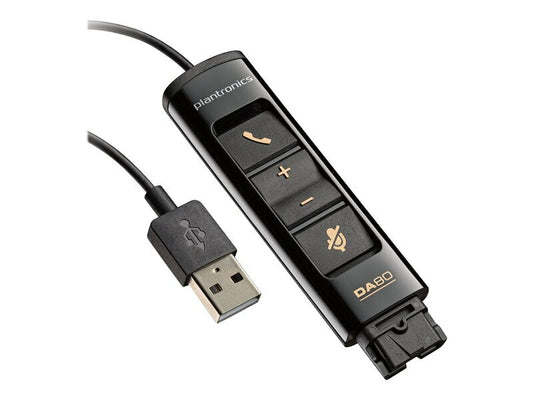 Plantronics DA80 USB Adapter Quick Disconnect Cable for HW series Headsets to PC