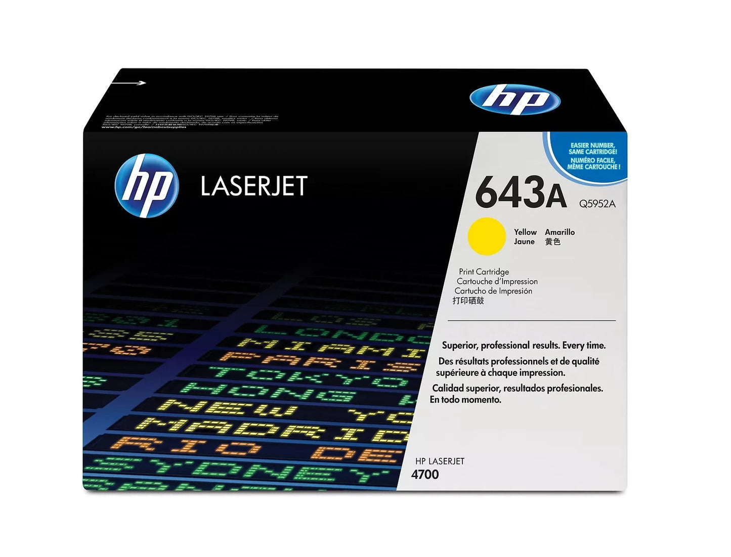 Genuine HP Q5952A Yellow Toner Cartridge LaserJet 4700 643A