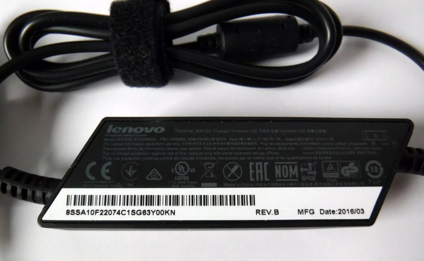 Genuine Lenovo ThinkPad 36W DC Car Charger Model A13-036N4A